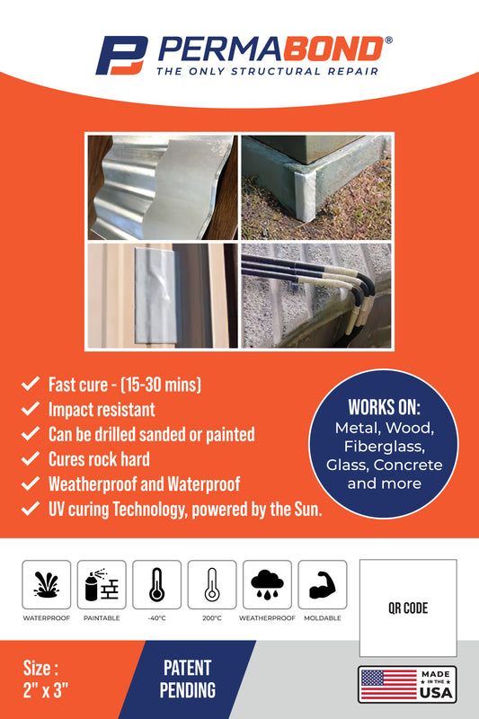 Permabond 2" x 3" Fiberglass Repair Patch